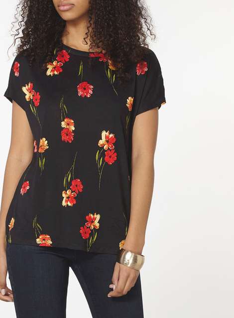 Black Floral T-Shirt